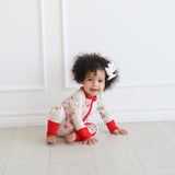 Zipper Romper - Pink Snowman