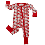 Zipper Romper - Ho Ho Howdy Pink