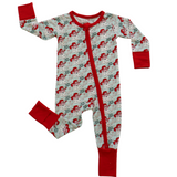 Zipper Romper - Ho Ho Howdy Blue