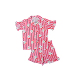 Ruffle Set - Pink Cherries