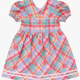 Conley Dress - Rosette Plaid with Florals