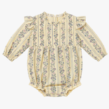 Elizabeth Bubble - Yellow Floral Stripe