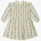 Elizabeth Dress - Yellow Floral Stripe