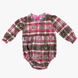 Hannah Bubble - Pink Horseshoe Plaid