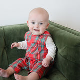 Brooks Romper - Classic Holiday Plaid