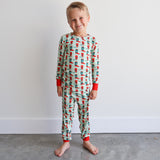 Loungewear Set - Holiday Boots Green