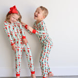 Loungewear Set - Holiday Boots Green