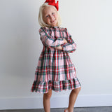 Ivy Dress - Christmas Plaid Pink