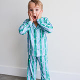 Kevin Set - Blue + Green Tree Stripes