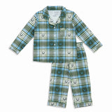 Kevin Set - Blue Horseshoe Plaid