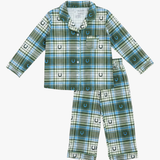 Kevin Set - Blue Horseshoe Plaid