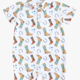 Knox Romper - Boots - Blue