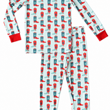 Loungewear Set - Holiday Boots Green