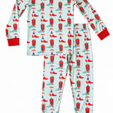 Loungewear Set - Holiday Boots Pink