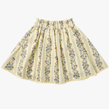 Margo Skirt - Yellow Floral Stripe