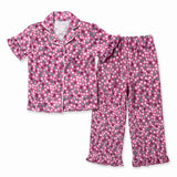 Ruffle Pant Set - Plum Ditsy Floral
