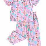 Ruffle Pant Set - Vintage Ornaments