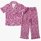 Ruffle Pant Set - Plum Ditsy Floral