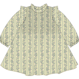 Elizabeth Dress - Yellow Floral Stripe