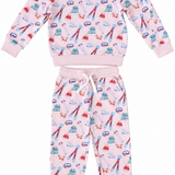 Sweatshirt & Pant Set - Ski Season Pink
