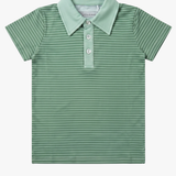 Trey Polo - Green Stripe