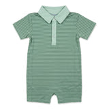 Tripp Romper - Green Stripe