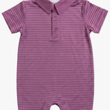 Tripp Romper - Plum Stripe