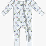 Zipper Romper - Ski Season Blue