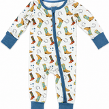Zipper Romper - Boots - Blue