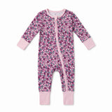 Zippered Romper - Plum Ditsy Floral