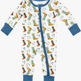 Zipper Romper - Boots - Blue