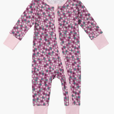 Zippered Romper - Plum Ditsy Floral